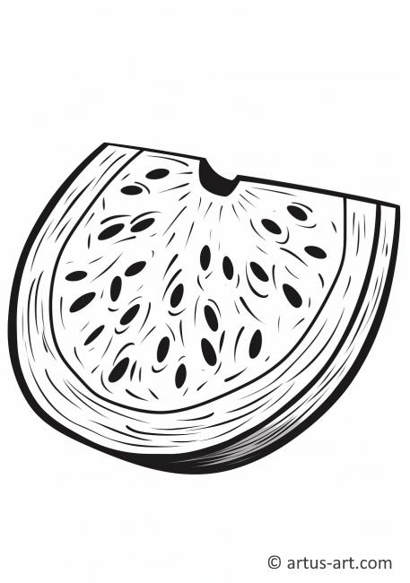 Ausmalbild Wassermelonen-Schnitzerei